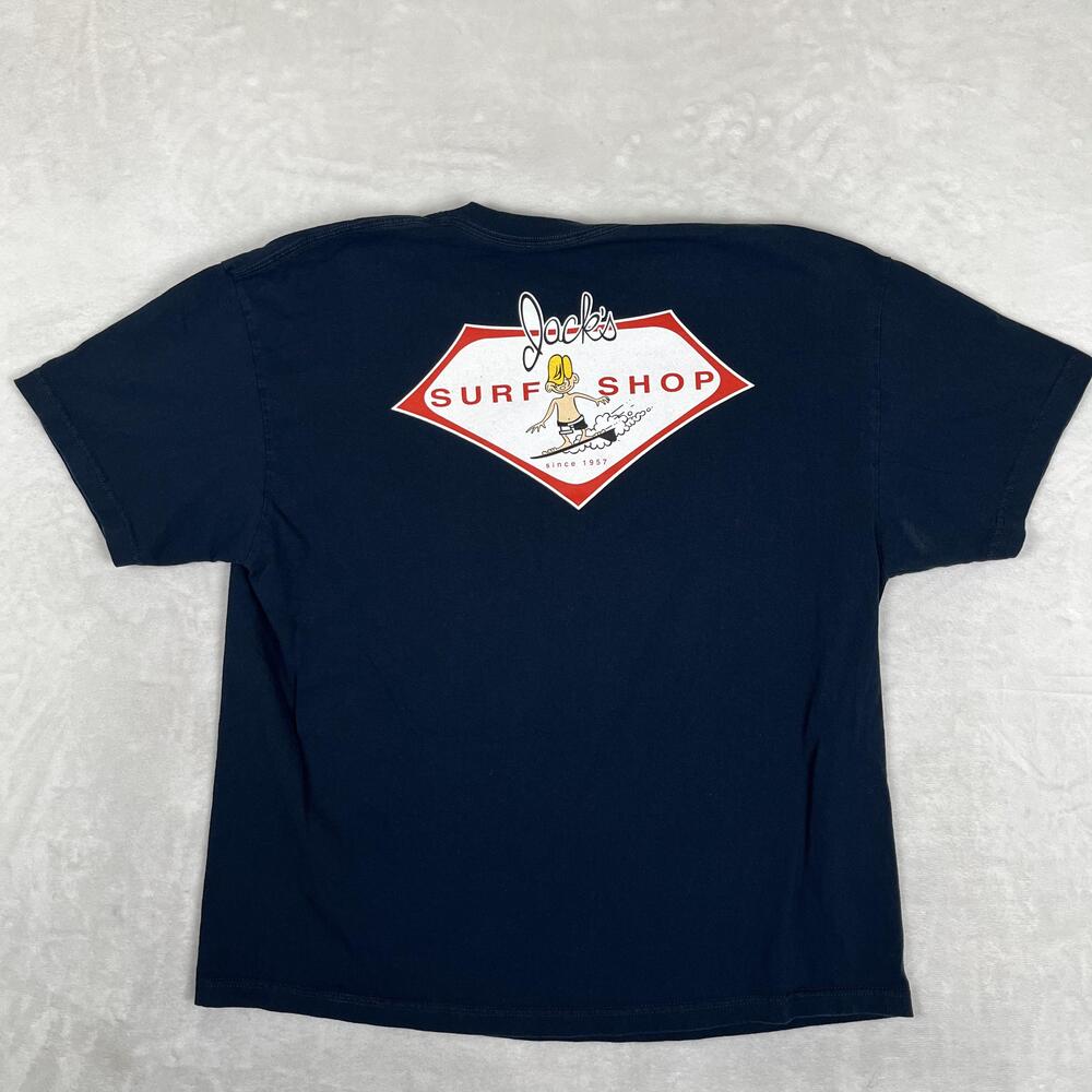 Vintage Jacks Surfboards T-Shirt Mens 2XL Blue Surf Shop Surfer Graphic Beach